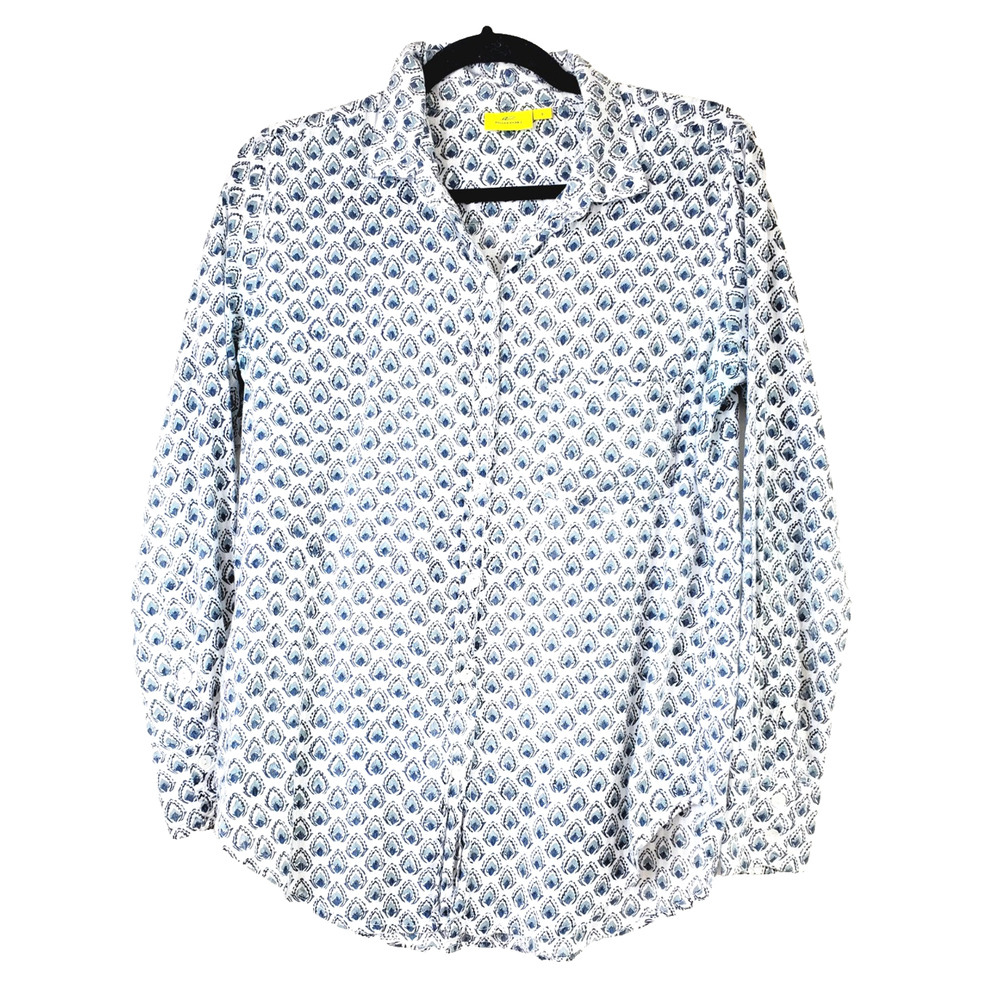 Roberta Roller Rabbit Womens‎ Small Button Down Shirt Top 100% Cotton Gauze